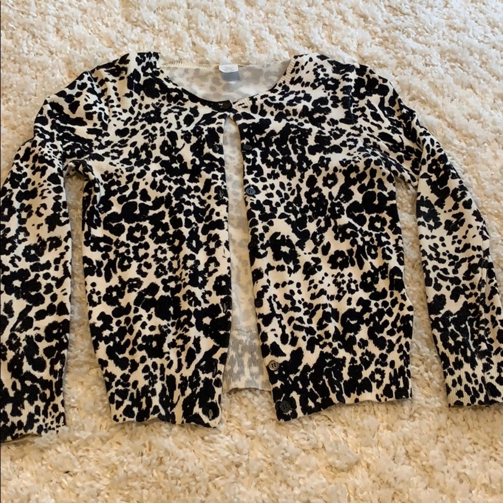 Crewcuts Dark Leopard Print Sweater (Kids Size 14)